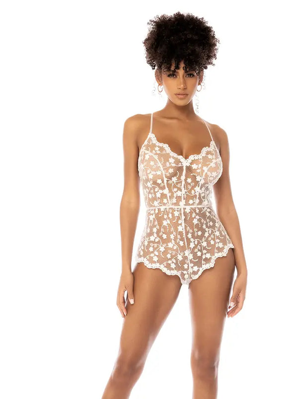Isabelle Embroidered Lace Bridal Romper