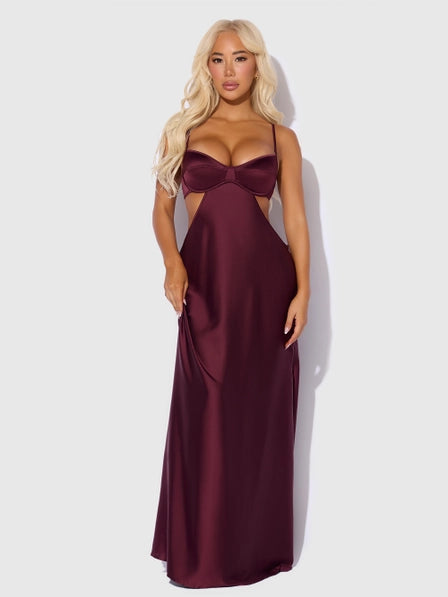 Simone Satin Long Chemise