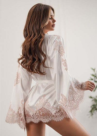 Simone Silk Satin Lounge Robe