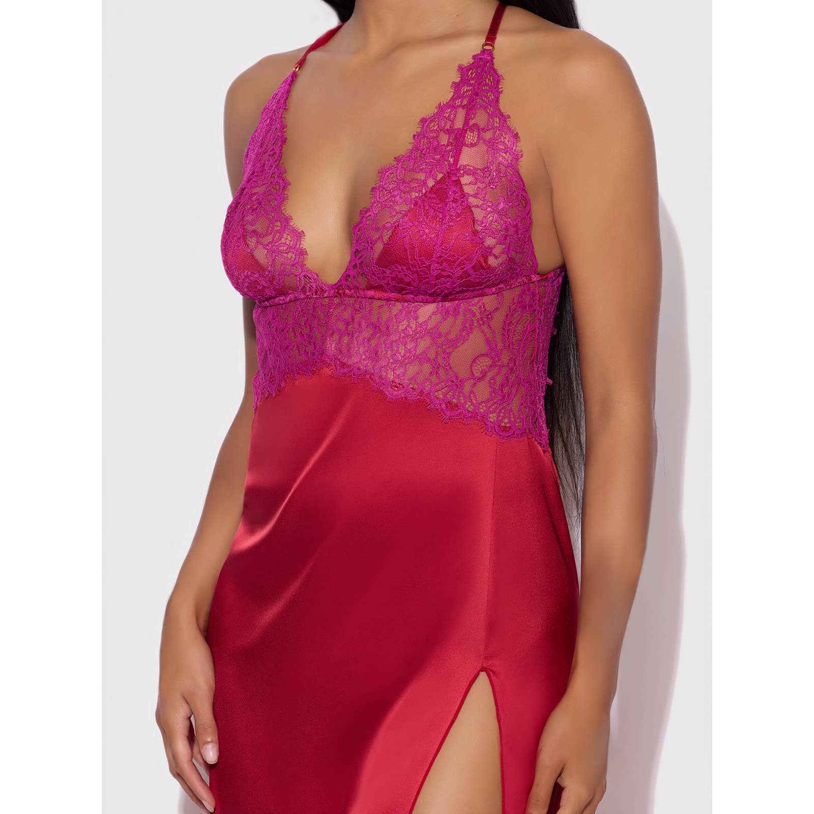 Celeste Lace Plunge Gown