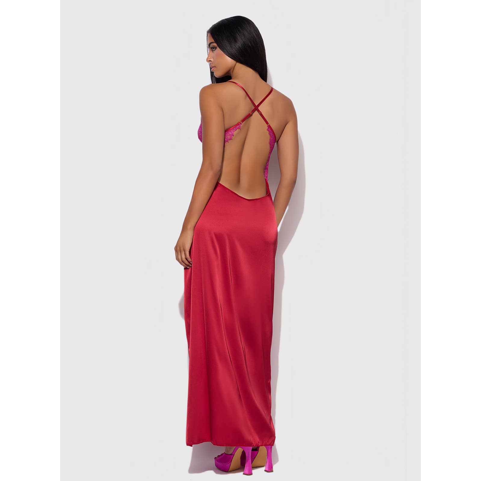 Celeste Lace Plunge Gown