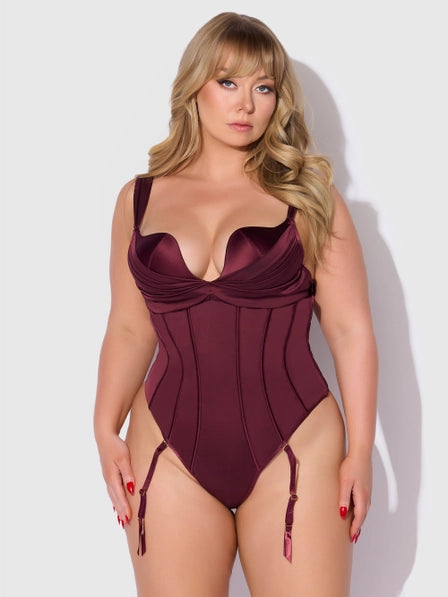 Valentina Satin Push-Up Teddy