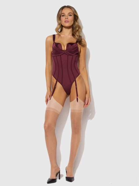 Valentina Satin Push-Up Teddy